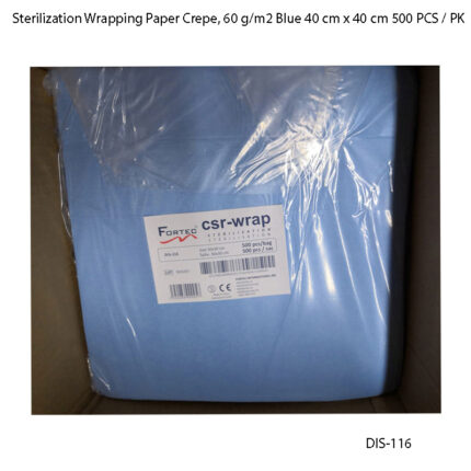 Sterilization Wrapping Paper Crepe, 60 g/m2 Blue 40 cm x 40 cm 500 PCS / PK