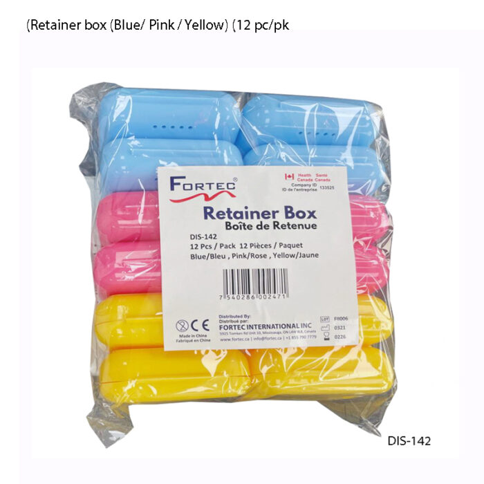 Retainer box (Blue/ Pink / Yellow) (12 pc/pk)