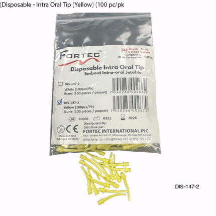 Disposable Intra Oral Tip Yellow 100 Pcs/Pk